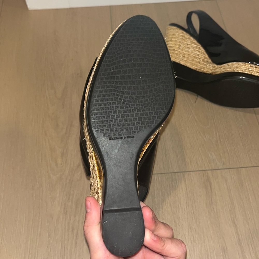 Stuart Weizmann Patent Leather Espadrille Wedges - image 3